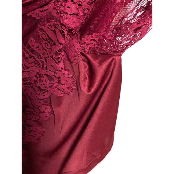 Merokeety Lace Overlay V Neck Dress XL Boho Fairy Cocktail Romantic Feminine NWT - Picture 7 of 11